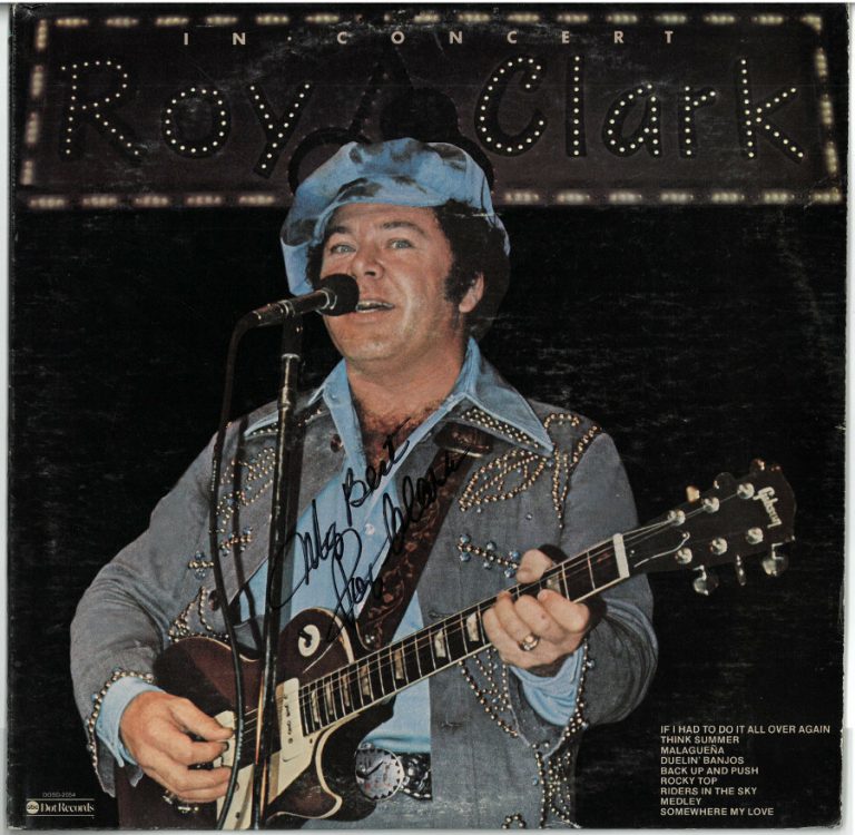 Roy Clark signed 1976 In Concert Album Cover/LP/Vinyl/Record My Best - JSA