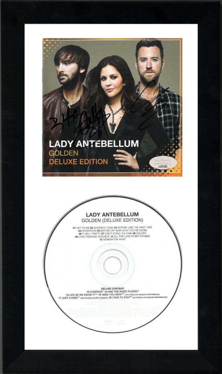 Lady Antebellum Band (Lady A) 2013 Golden Deluxe Edition Album Cover w/CD Framed