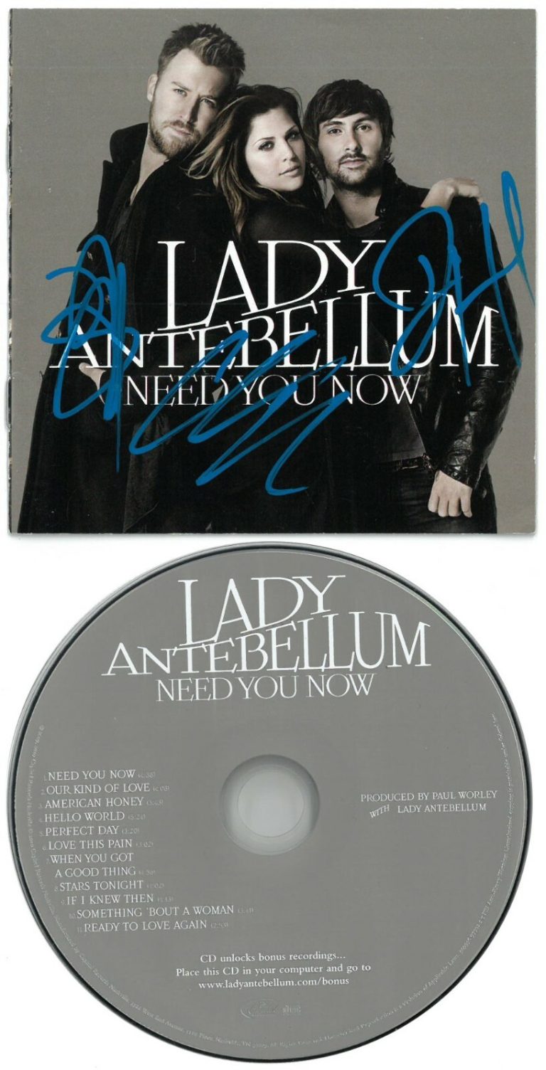 Lady Antebellum 2010 Need You Now Album Cover/CD- Hillary Scott/C.Kelley/Haywood