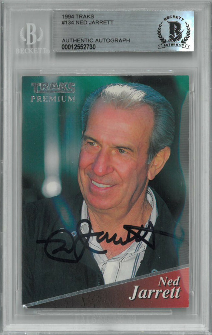 Ned Jarrett signed 1994 TRAKS Premium NASCAR Racing Trading Card #134- BAS