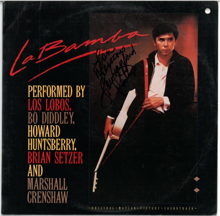 Lou Diamond Phillips signed 1987 La Bamba Album Cover/LP/Vinyl-JSA -To Lori