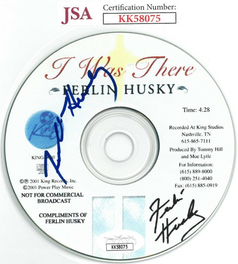 Ferlin Husky signed 2001 I Was There King Records Album CD & Case - JSA #KK58075