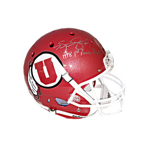 Kevin Dyson signed Utah Utes Red TB FS Rep Schutt Helmet #1 1998 1st Round Pick!