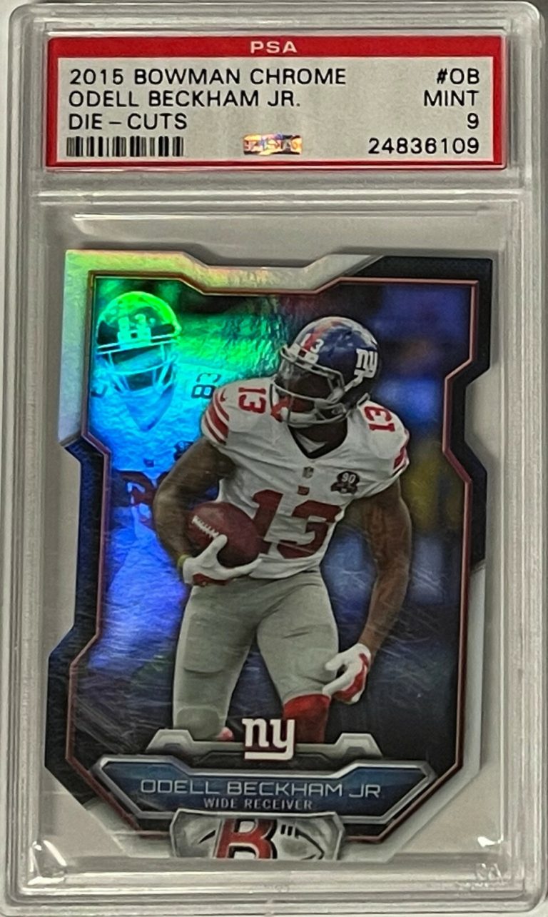 Odell Beckham, Jr. 2015 Bowman Chrome Die-Cuts Card #OB- PSA Graded Mint 9