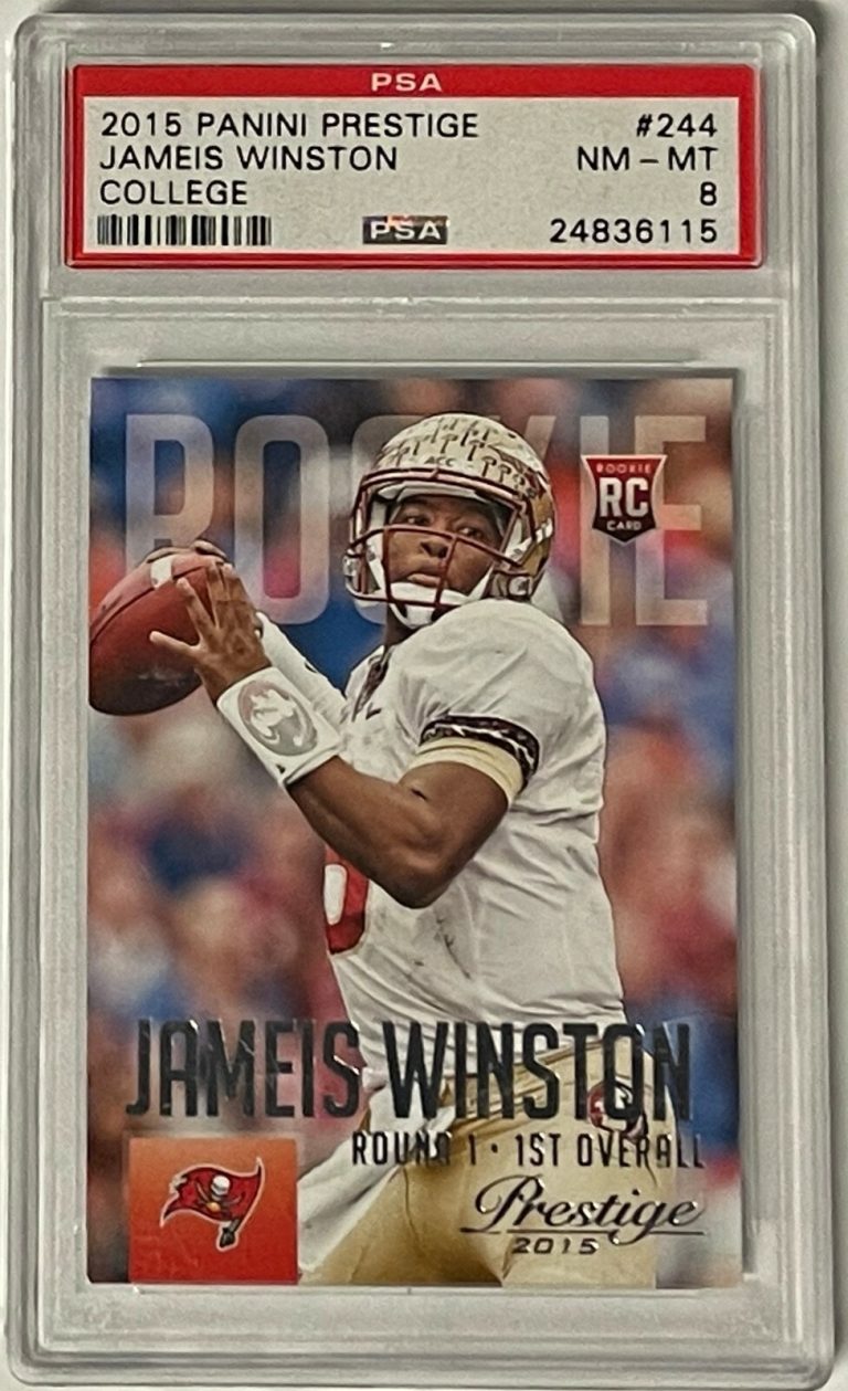 Jameis Winston 2015 Panini Prestige College Card #244- PSA Graded NM-MT 8