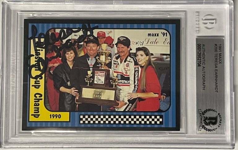 Teresa Earnhardt signed 1991 Maxx/Charlotte NASCAR Racing Card #200– BAS/Beckett