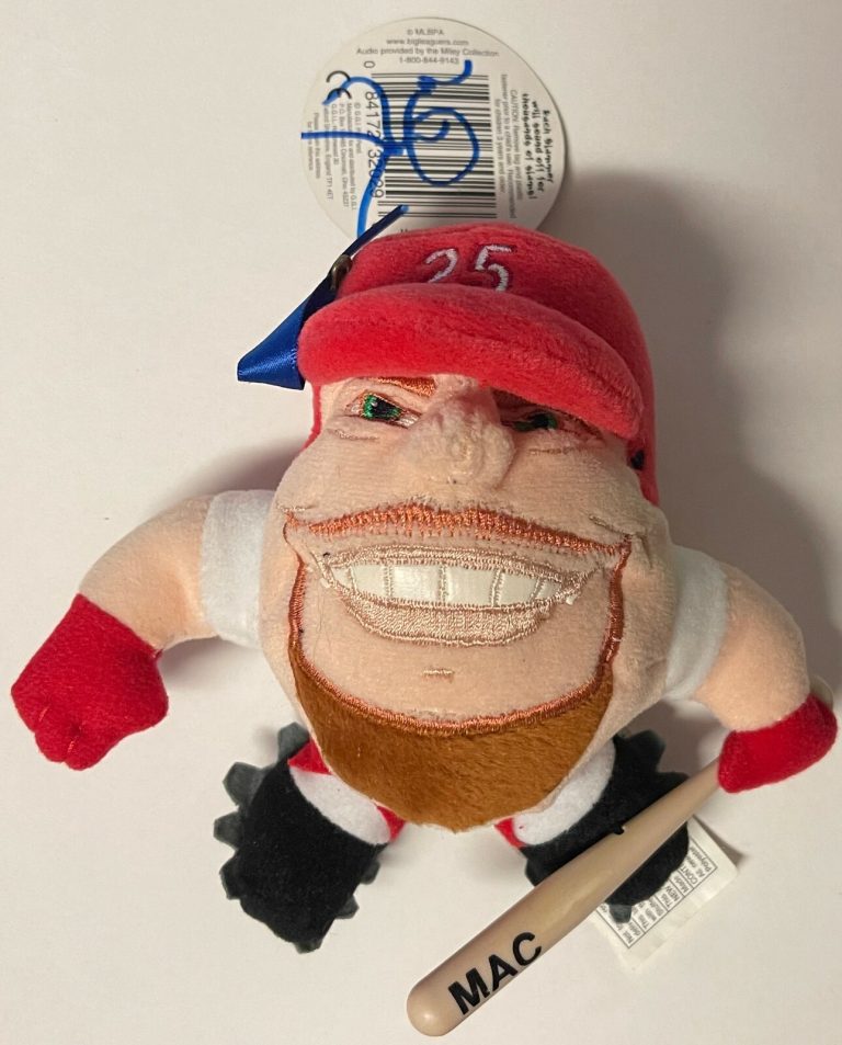 Mark McGwire signed MLB Players Choice #25 Silly Slammers Figure Toy-Beckett Rev