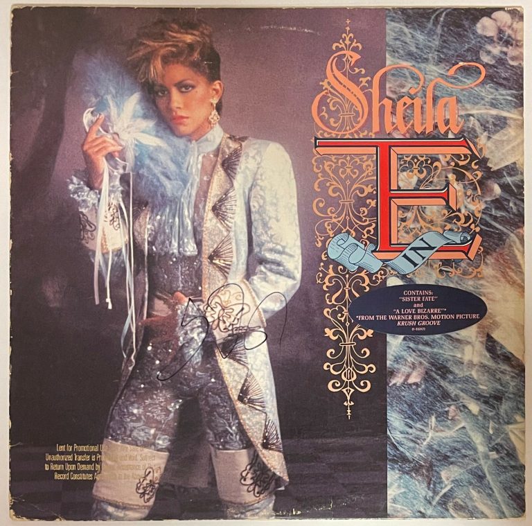 Sheila E signed 1985 Romance 1600 Promo Album Cover/LP/Vinyl Record- JSA