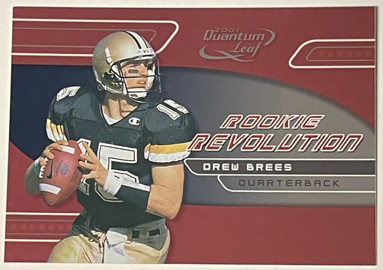 Drew Brees 2001 Donruss Quantum Leaf Rookie Revolution Card (RC) #RR-4-2181/4000