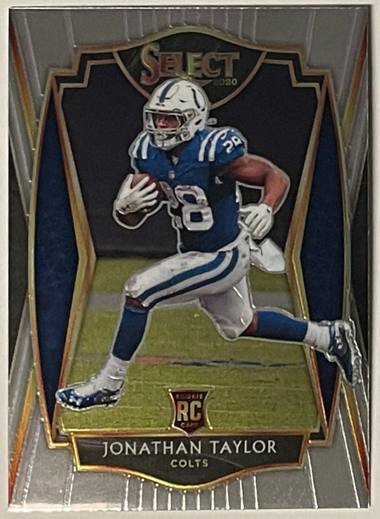 Jonathan Taylor 2020 Panini Select Premier Level Rookie Football Card (RC) #153