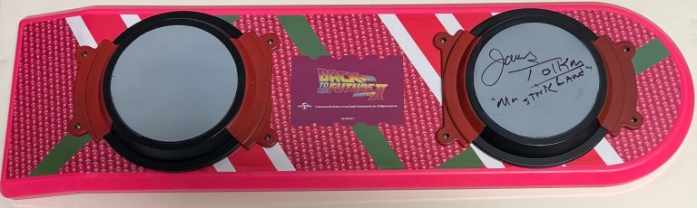 James Tolkan signed Back to the Future II Full Size Hoverboard Mr.Strickland-JSA
