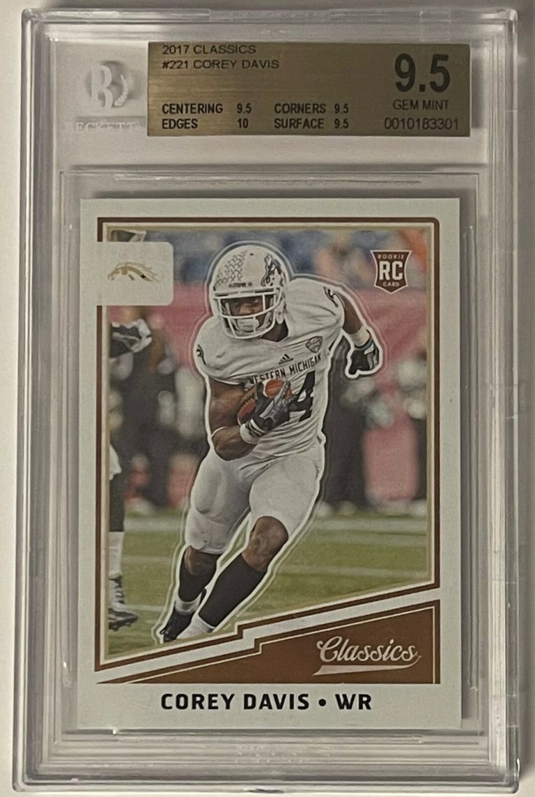 Corey Davis 2017 Classics Rookie (RC) Card #221- Beckett/BAS Graded 9.5 Gem Mint