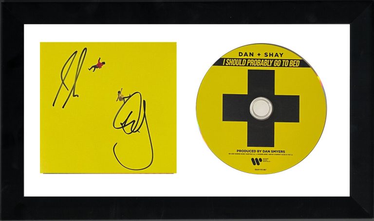 Dan + Shay Duo signed 2020 “I Should Probably Go To Bed” Cover w/ CD Framed- JSA