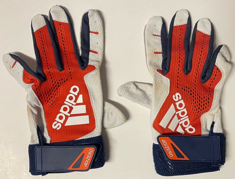 Carlos Correa Game Worn Used Adidas White/Blue CC1 Batting Gloves XL PR