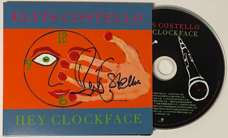 Elvis Costello signed 2020 Hey Clockface Album Hard Cover Booklet w/ CD - COA