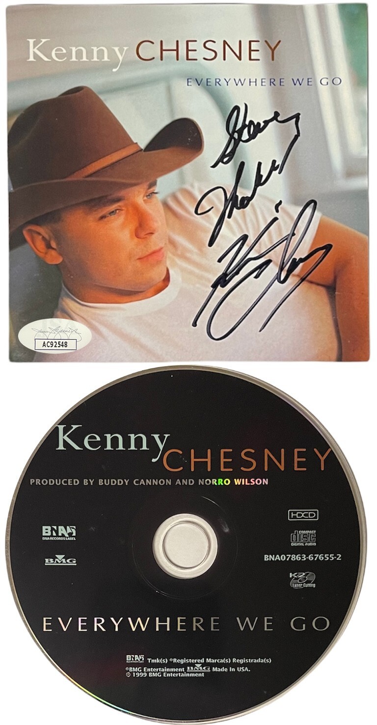 Kenny Chesney signed 1999 Everywhere We Go BNA  Album Booklet w/ CD Steve - JSA