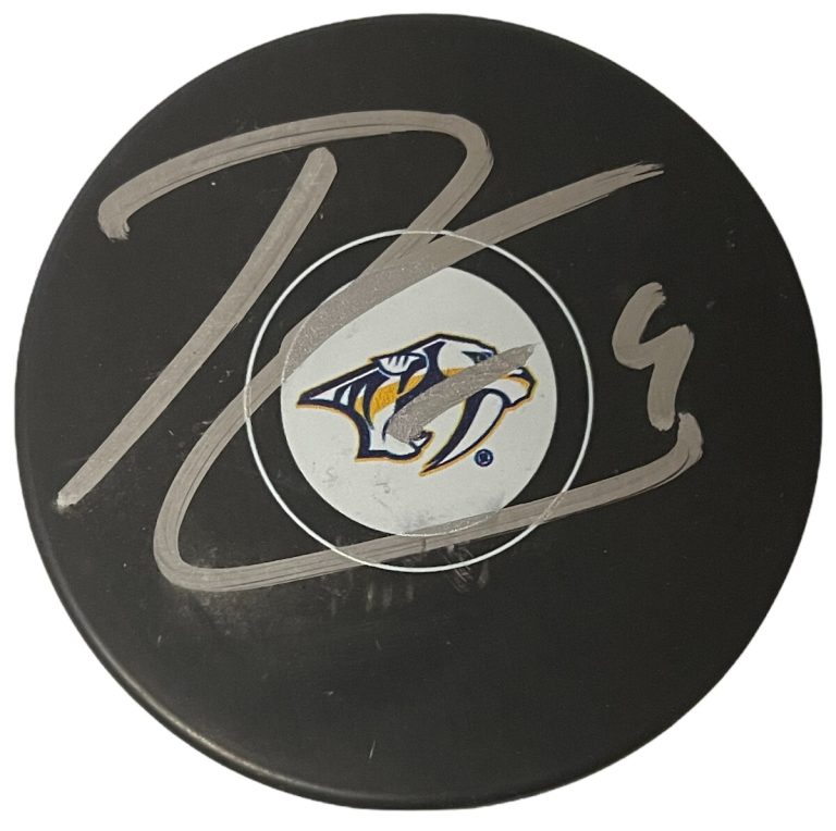 Ryan Ellis signed Nashville Predators Logo NHL Hockey Puck #9 - COA