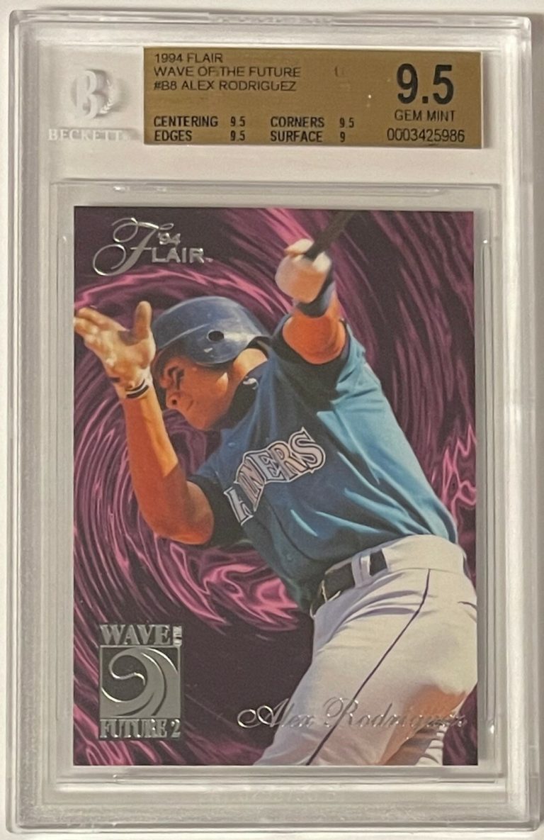 Alex Rodriguez 1994 Flair Wave Rookie Card (RC) #B8- BGS Graded 9.5 Gem Mint