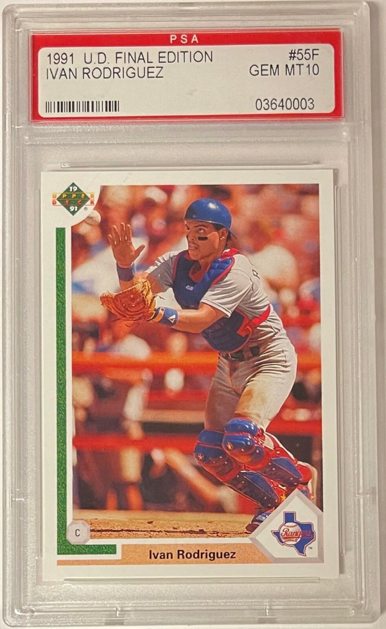 Ivan Rodriguez 1991 Upper Deck Final Ed Rookie Card#55F- PSA Graded 10 Gem Mint