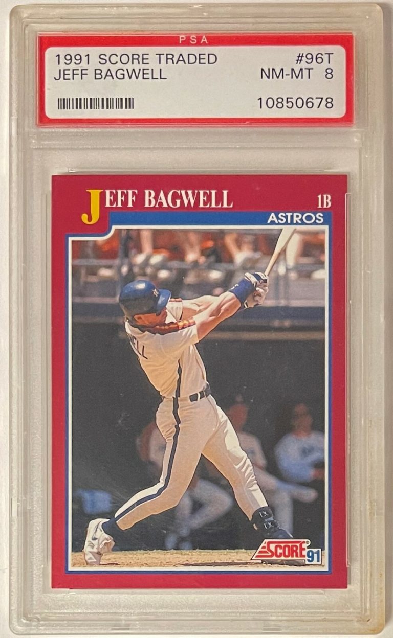 Jeff Bagwell 1991 Score Traded Rookie Card (RC) #96T- PSA Graded 8 NM-MT
