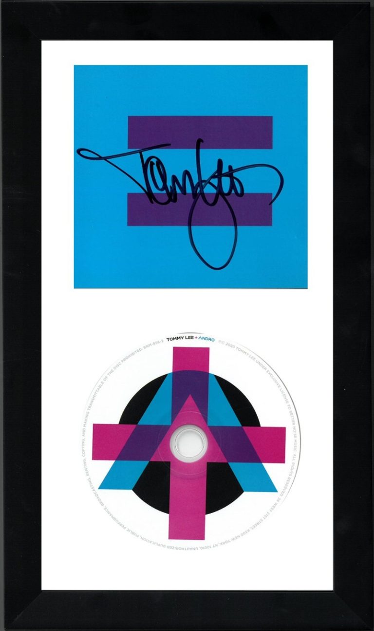 Tommy Lee signed 2020 Andro Album Cover Booklet (Inside) Framed w/ CD - COA