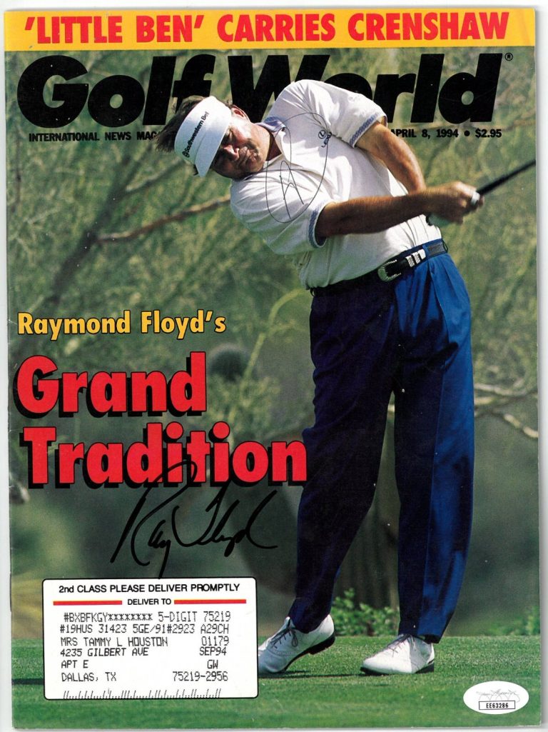 Raymond Floyd signed Golf World Full Magazine 4/8/1994- JSA #EE63286
