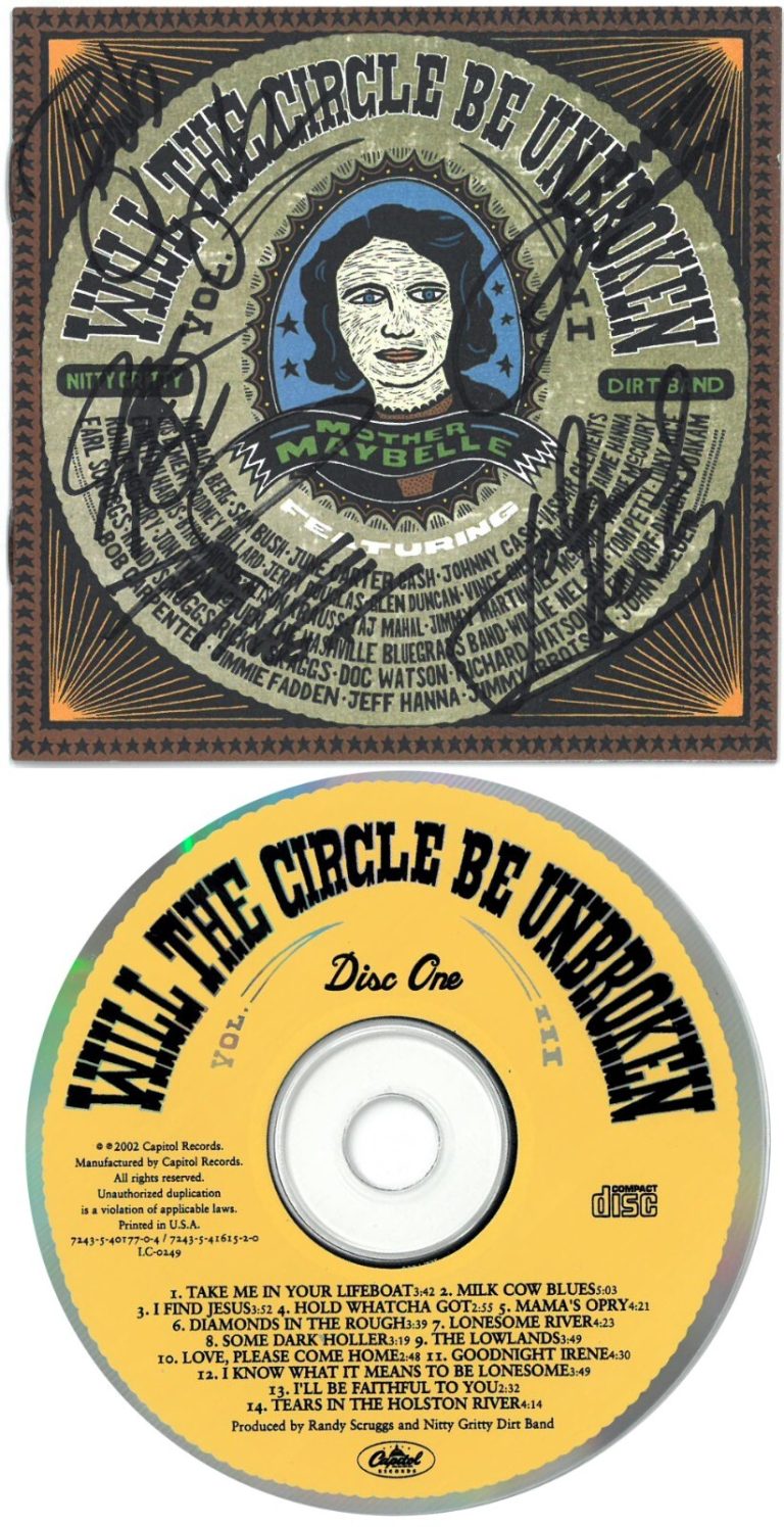 NITTY GRITTY DIRT BAND signed 2002 Will The Circle Be Broken Album Cover CD