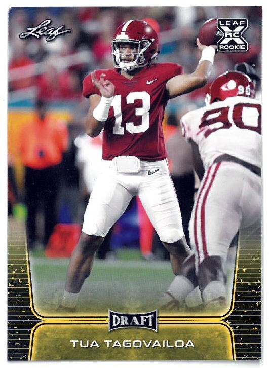Tua Tagovailoa 2020 Leaf Draft Rookie Card (RC) #02 (Alabama Crimson Tide/Miami