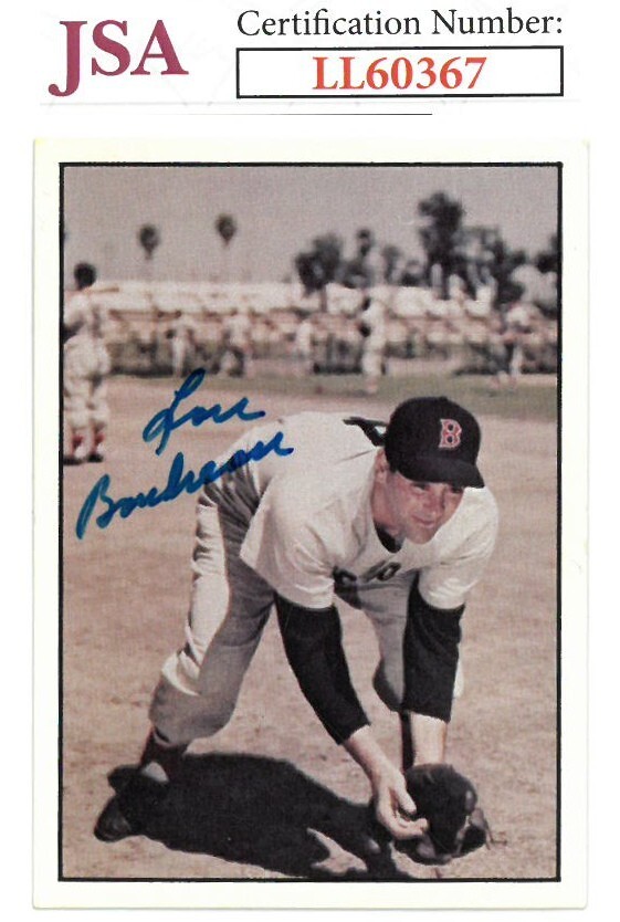 Lou Boudreau signed Boston Red Sox 1979 TCMA Baseball On Card #287 (HOF) - JSA