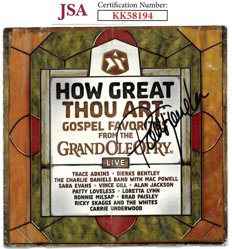 Charlie Daniels/Ricky Skaggs/Patty Loveless signed 08 How Great Thou Art Booklet