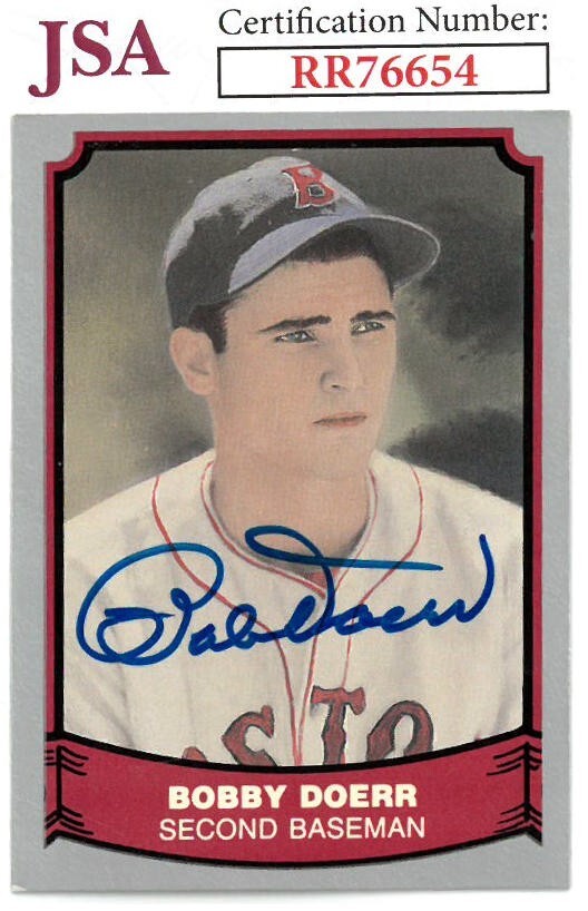 Bobby Doerr Red Sox signed 1988 Pacific Baseball Legends on Card #73 Boston- JSA