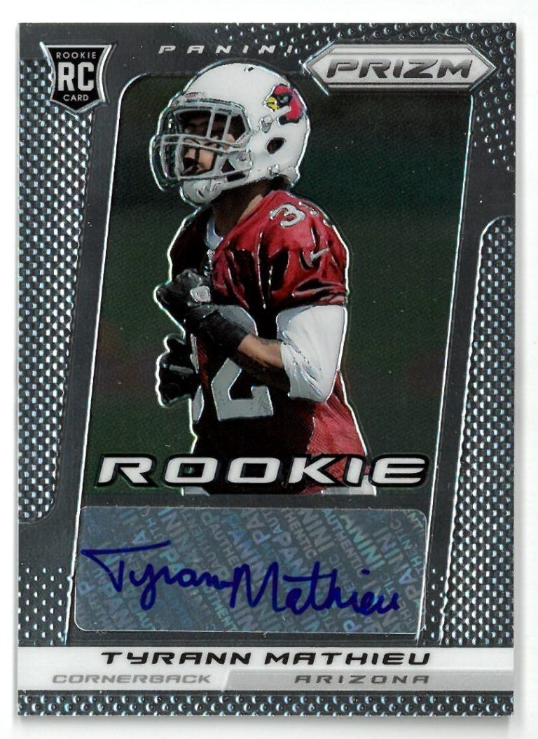 Tyrann Mathieu signed 2013 Panini Prizm Rookie Card (RC) #296 (Cardinals)