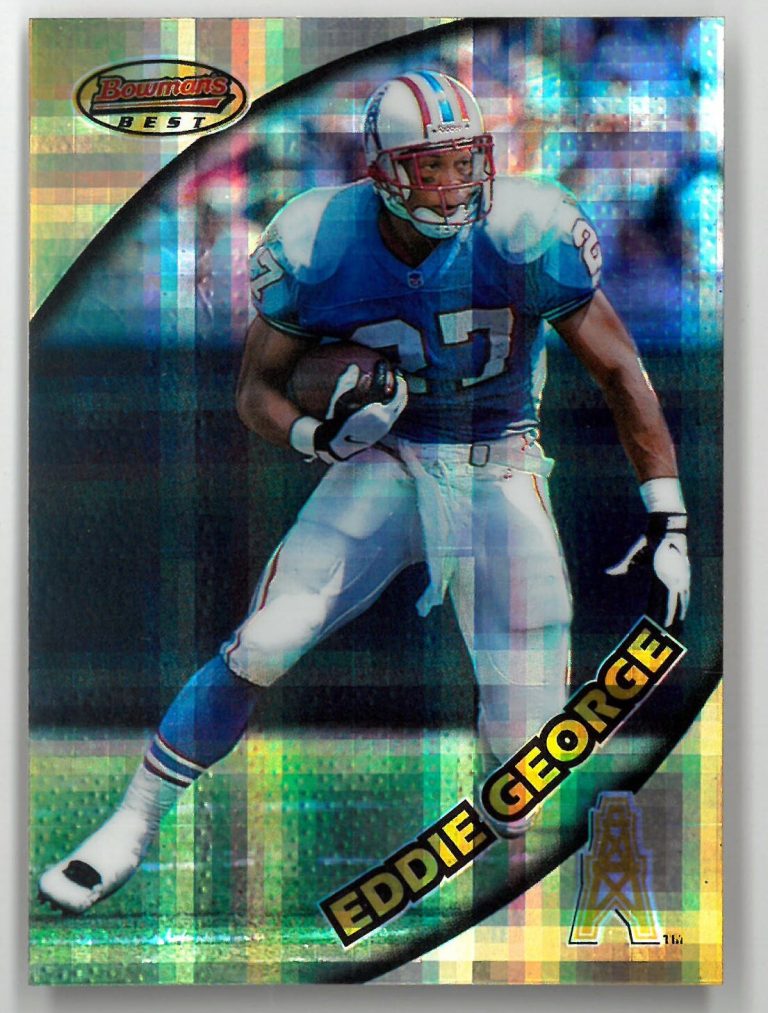 Eddie George 1997 Bowman's Best Atomic Refractor Card 40  Tennesse Oilers Titans