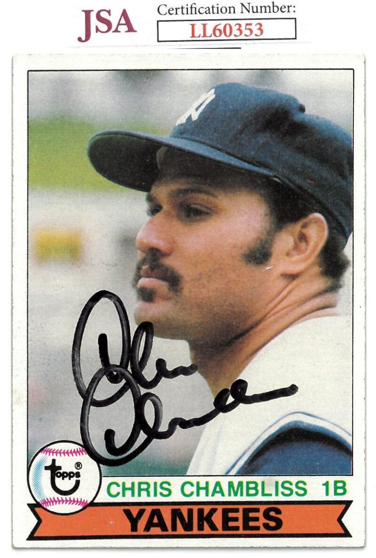 Chris Chambliss signed 1979 Topps Baseball Card #335- JSA #LL60353