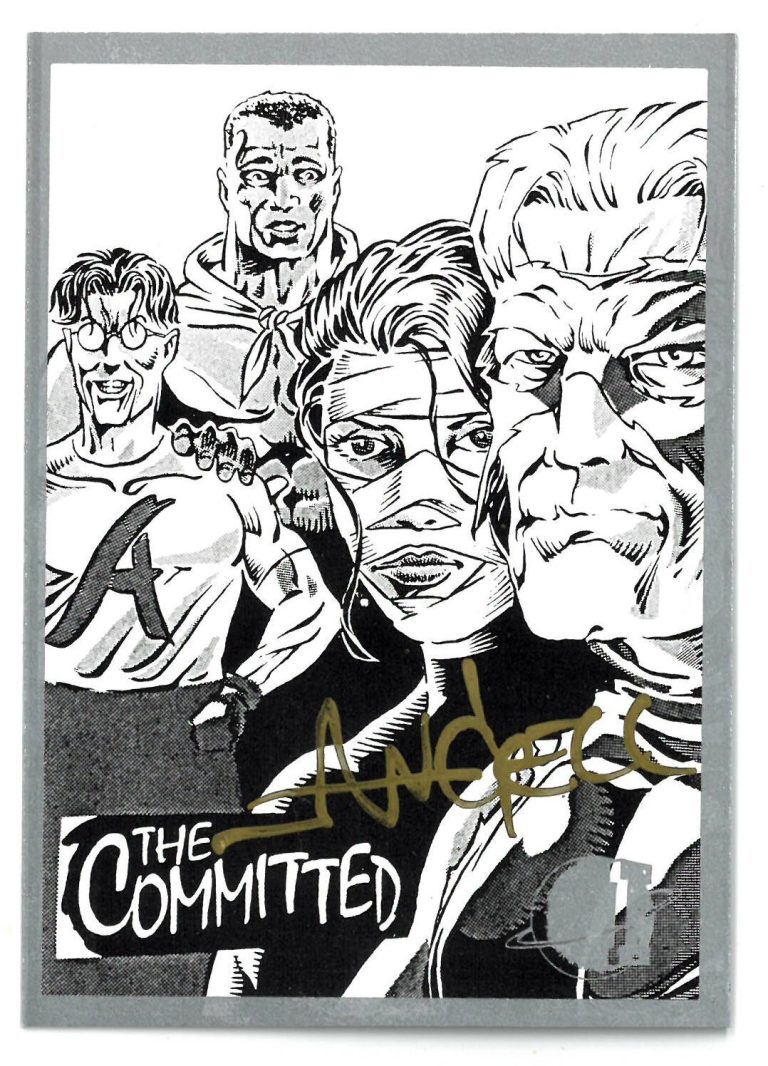 Chuck Angell signed 1994 The Committed Dilemma Productions Best Cellars Card