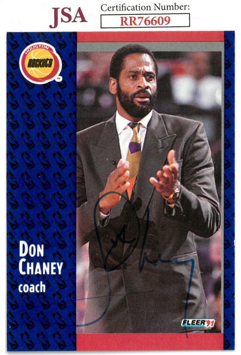 Don Chaney signed 1991 Fleer NBA Basketball Card #73- JSA #RR76609