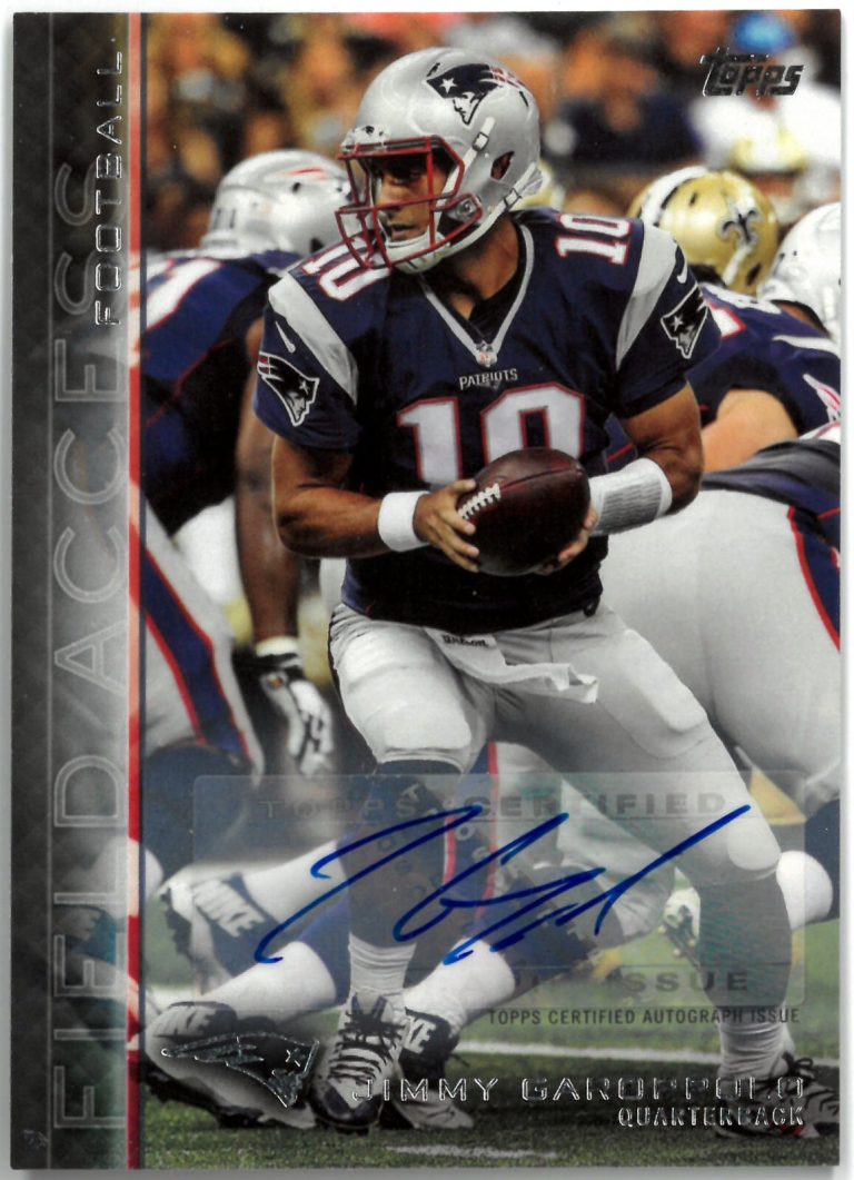 Jimmy Garoppolo signed 2015 Topps Field Access Auto Card #182 (Patriots)