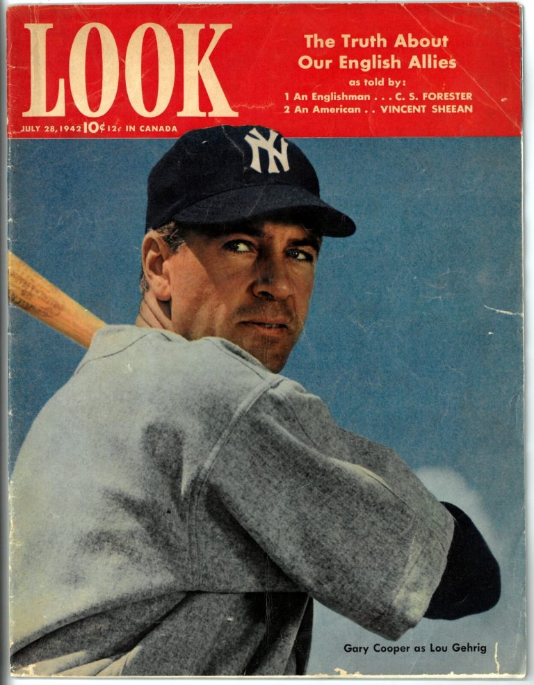 Look Magazine July 28 1942 Gary Cooper As Lou Gehrig The Pride of The Yankees