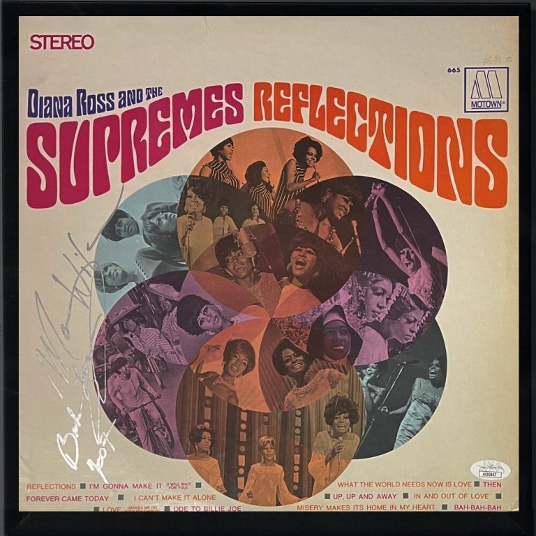 Mary Wilson signed 1968 Diana Ross & The Supremes Reflections Album Cover-  JSA