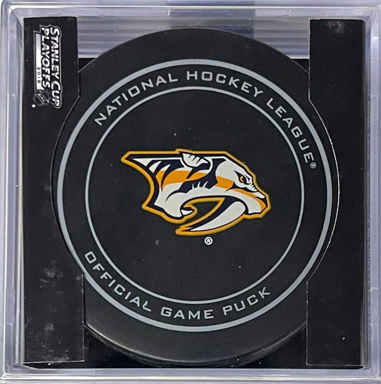 2015 Nashville Predators STANLEY CUP Playoffs Official Game Puck w/ Case –New