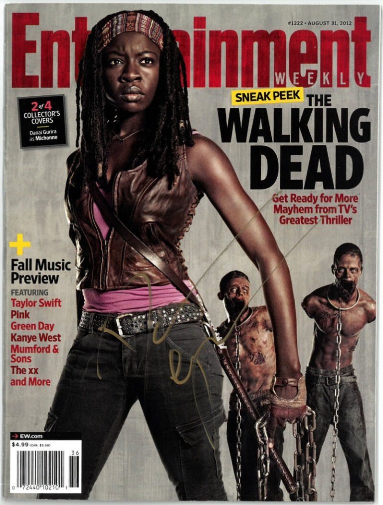 Danai Gurira signed 2012 Entertainment Weekly The Walking Dead Michonne Magazine