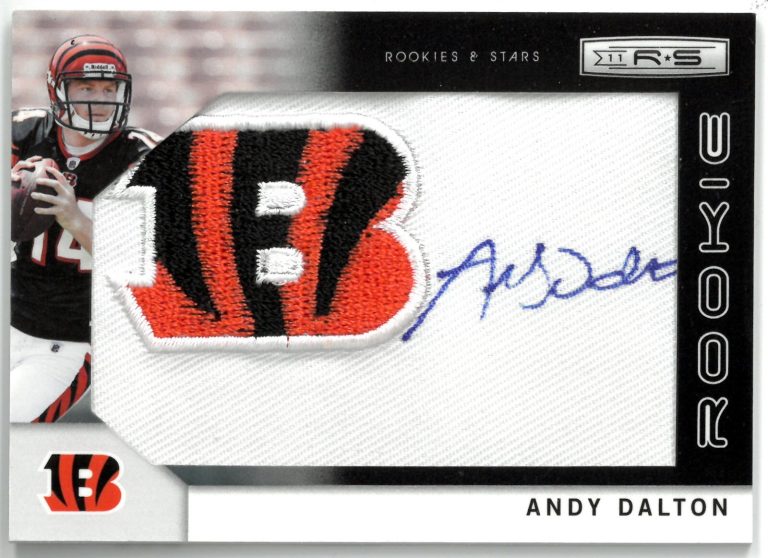 Andy Dalton signed 2011 Panini Rookie & Stars Auto/Patch Rookie Card- 137/299