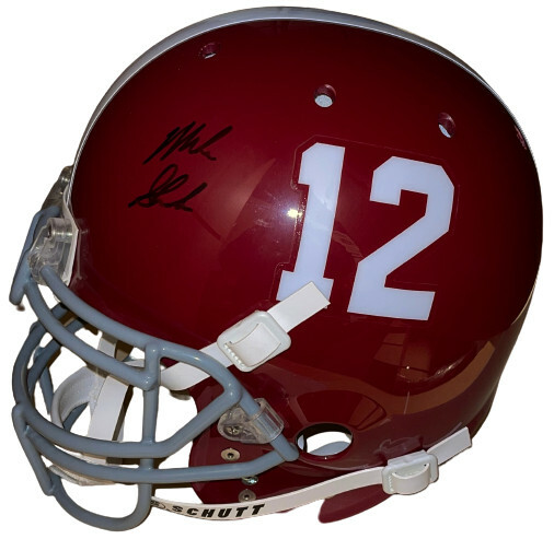 Mike Shula signed Alabama Crimson Tide OFC Authentic #12 Schutt NCAA Helmet-JSA