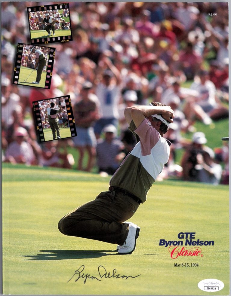 Byron Nelson signed 1994 GTE Byron Nelson PGA Golf Classic Program- JSA #EE63422