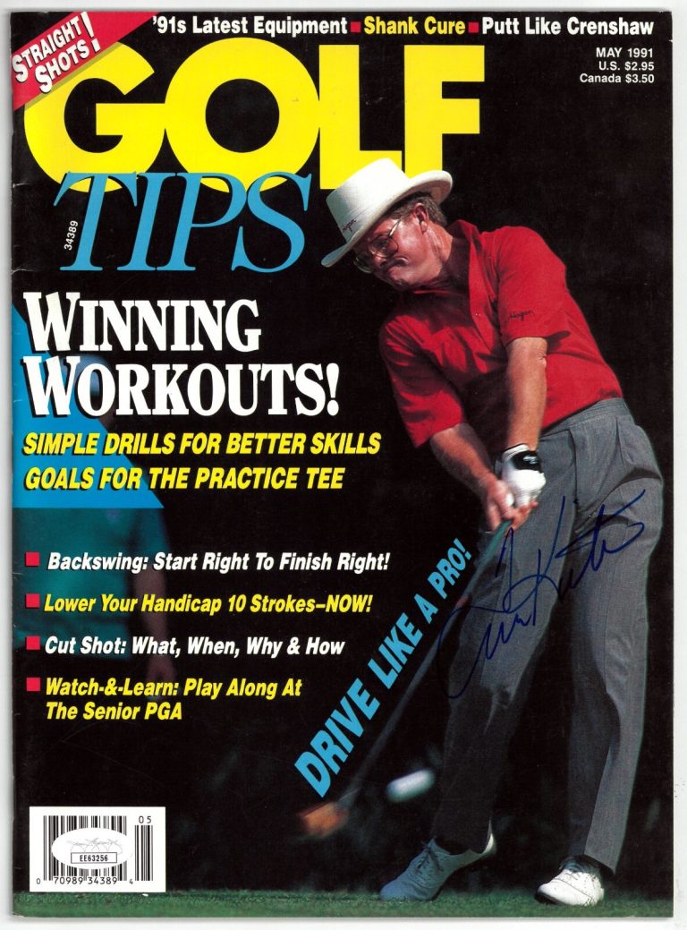 Tom Kite signed Golf Tips May 1991 PGA Full Magazine- JSA #EE63256 (No Label)