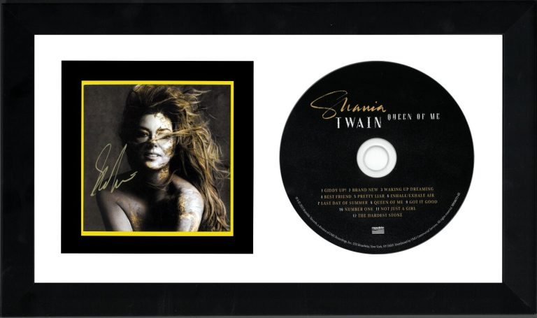 Shania Twain signed 2023 Queen of Me Art Card Album Cover Booklet/CD Framed COA