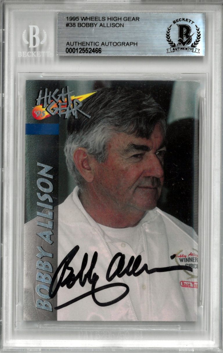 Bobby Allison signed NASCAR 1995 Wheels High Gear On Card  Auto #38- Beckett BAS