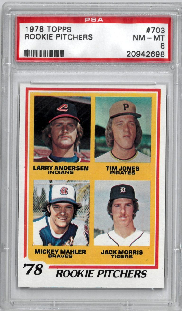 Jack Morris 1978 Topps Rookie Pitchers Card #703- PSA Graded 8 NM-MT