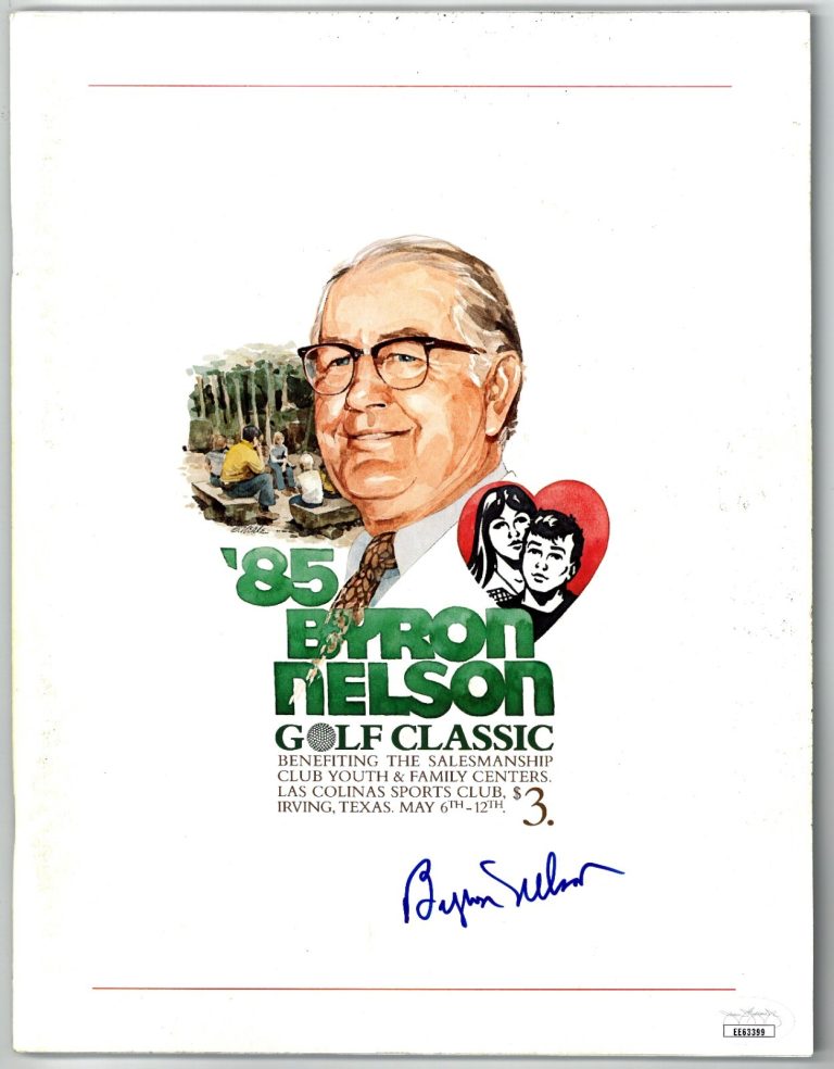 Byron Nelson signed 1985 Byron Nelson Golf Classic PGA Program - JSA #EE63399