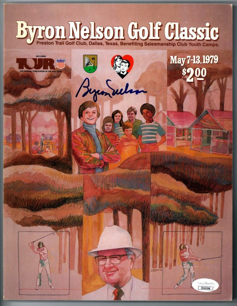 Byron Nelson signed 1979 Byron Nelson Golf Classic PGA Tour Full Program - JSA